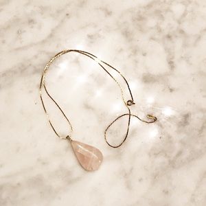 Pink quartz pendant
